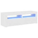 TV Cabinet with LED Lights White 120x35x40 cm 804355