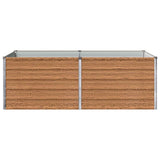 Raised Garden Bed Wood Brown 160 x 80 x 55 cm cold-rolled steel 8006394