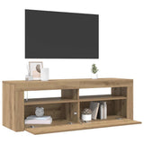 TV Cabinet with LED Lights Artisan Oak 120x35x40 cm Engineered Wood 856320