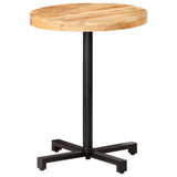 Bistro Table Round 60x75 cm Rough Mango Wood 320265