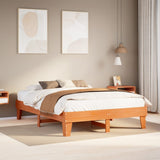 Bed Frame without Mattress Wax Brown 140x200 cm Solid Wood Pine 855357