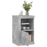 Side Cabinet with LED Lights Concrete Grey Engineered Wood 836636