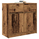 Sideboard with Drawer Old Wood 80x34x76 cm Engineered Wood 861542