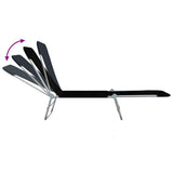 Sunlounger Set of 2 Black 44300