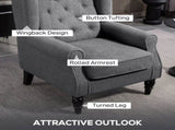 Teddy Fleece Retro Wingback Chair - Grey T3398P378079