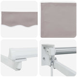 Retractable Awning Light Grey 4 x 2 m 3418938