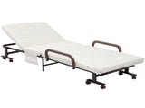 Folding Bed with Mattress, Single Guest Bed, Portable Fold Bed with Adjustable Backrest, Metal Frame T3398P329587