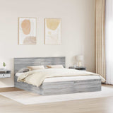 Bed Frame Grey Sonoma 180 x 200 cm Engineered Wood 3408646
