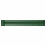 Garden Raised Bed Galvanised Steel 296x80x36 cm Green 318923