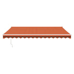 Retractable Awning Orange and Brown 4.5x3 m Fabric and Aluminium 3154444