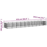 Outdoor Dog Kennel Steel 18.77 m 3124606