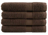 Premium Hand Towels "SOLUND" 4 pcs Brown 50x100 cm 600 gsm 137234