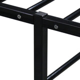 Bed Frame Black Metal 120x200 cm Bed Frame Rectangular Modern 324787