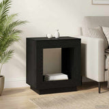 Side Table Black Oak 60 x 40 x 65 cm Engineered Wood 899896