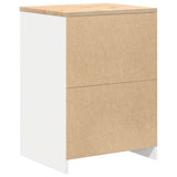 Garage Storage Cabinet White 60x51x85 cm Solid Wood Pine 860598