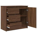 Sideboard with Drawer Brown Oak 71x35x65 cm Engineered Wood 861577