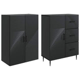 Cabinet Set 2 pcs Black 66 x 34.5 x 89.5 cm Engineered Wood 3416656
