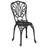 Garden Bistro Set 3 pcs Black Aluminium 42002383