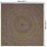 Area Rugs Black 200 x 200 cm Jute 42010746