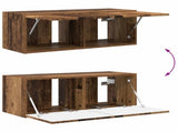 TV Wall Cabinet Set Wall-mounted 4 pcs Old Wood Engineered Wood 3408941
