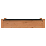 Garden Raised Bed with Liner Brown 120x60x25 cm Solid Wood Fir 364290
