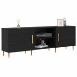 TV Cabinet Black oak 150 x 30 x 50 cm Engineered wood 879597