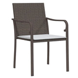 Garden Dining Set 3 pcs Brown and Black PE Rattan 3379044
