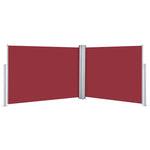 Retractable Side Awning Red 120x1000 cm 48483