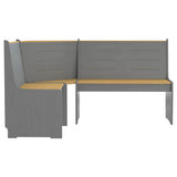 Corner Bench REINE 151 cm Honey Brown&Grey Solid Wood Pine 327248