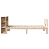 Bookcase Bed without Mattress 90x200cm Solid Wood Pine 3322646