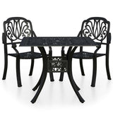 Bistro Set Black Cast aluminium Small Durable Bistro Set 3070578