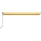 Manual Retractable Awning 500x300 cm Yellow and White 3069138