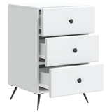 Bedside Cabinet White 43 x 41 x 66.5 cm Engineered Wood 895475