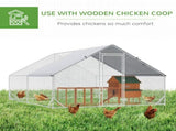 Chicken Walk-in Run, Galvanised Chicken Coop, Hen Poultry House Cage, Rabbit Hutch Pet Playpen T3398P350074