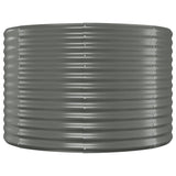 Garden Raised Bed Galvanised Steel 396x100x68 cm Grey 319074