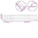 Outdoor Dog Kennel Galvanised Steel 6x6x1 m 170821