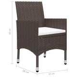 Garden Dining Set Brown, Cream White 3095913