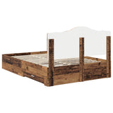 Bed Frame with Headboard Old Wood 140 x 190 cm Engineered Wood 3413610