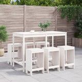 Garden Bar Set White Solid pine wood Standard Durable Bar Set 3157752