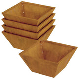 Garden Planter 5 pcs Rusty 35 x 35 x 15 cm Weathering Steel 873809