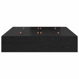 Storage Bed Frame Black Oak 140 x 200 cm Engineered Wood 3335374