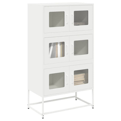 ZNTS Highboard White 68x39x123 cm Steel 853355