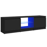 ZNTS TV Cabinet with LED Lights Black 120x30x35.5 cm 804284