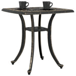 ZNTS Garden Table Bronze 53x53x53 cm Cast Aluminium 4002815