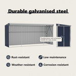 Wall-mounted Garden Shed Anthracite 118x382x178 cm Steel 316231