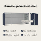 Wall-mounted Garden Shed Anthracite 118x382x178 cm Steel 316231
