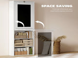 Wall Mounted Computer Desk, Folding Study Table with Black Board and Bookshelf, Multifunctional T3398P344676