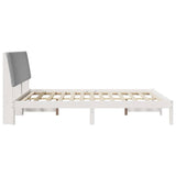 Bed Frame with Headboard White 150 x 200 cm Solid Pine Wood 3394417