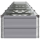 Raised Garden Bed Grey 600 x 40 x 24 cm cold-rolled steel 8006376
