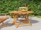 Garden Table Natural Wood Solid Acacia wood Medium Foldable 319670